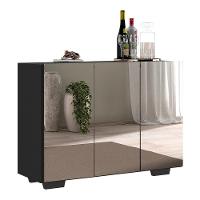 Aparador 3 Portas Com Espelho Mp1014 Preto - 2