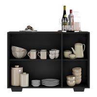 Aparador 3 Portas Com Espelho Mp1014 Preto - 5