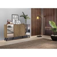 Aparador Buffet 4 Portas Com Espelho Retrô Vegas Multimóveis V3562 Rustic/preto Rustic/preto - 2
