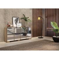 Aparador Buffet 4 Portas Com Espelho E Pés Quadrados Vegas V3560 Rustic/Natural Rustic/Natural - 2