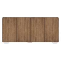 Aparador Buffet 4 Portas com Pés Quadrados Rustic/branco - 3