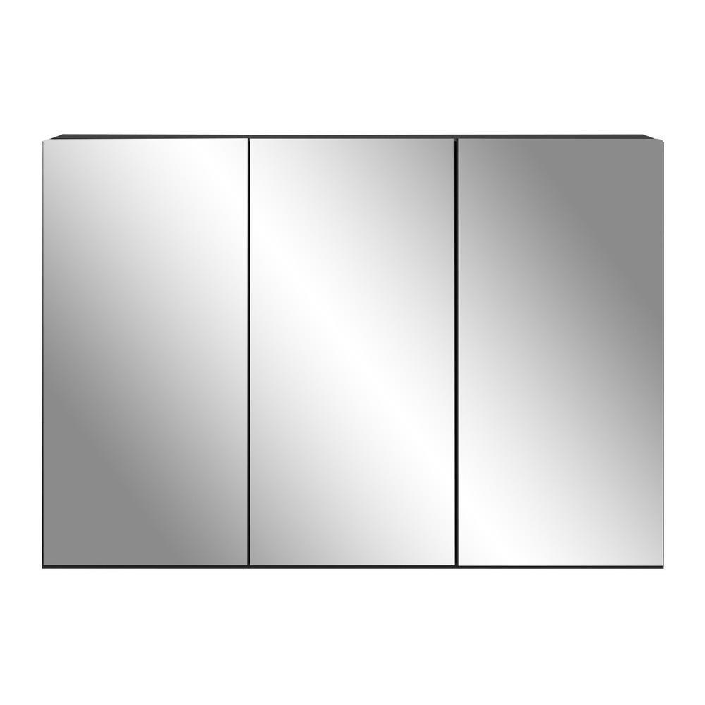 Aparador Buffet 4 Portas Com Espelho Suspenso Vegas Multimóveis V3596 Preto Preto - 7