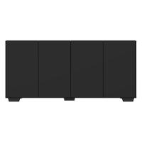 Aparador Buffet 4 Portas com Pés Quadrados Preto