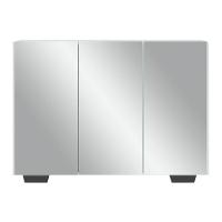 Aparador 3 Portas Com Espelho Mp1014 Branco/Preto - 6