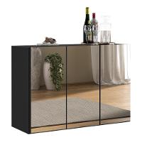 Aparador 3 Portas Com Espelho Mp1011 Preto - 2