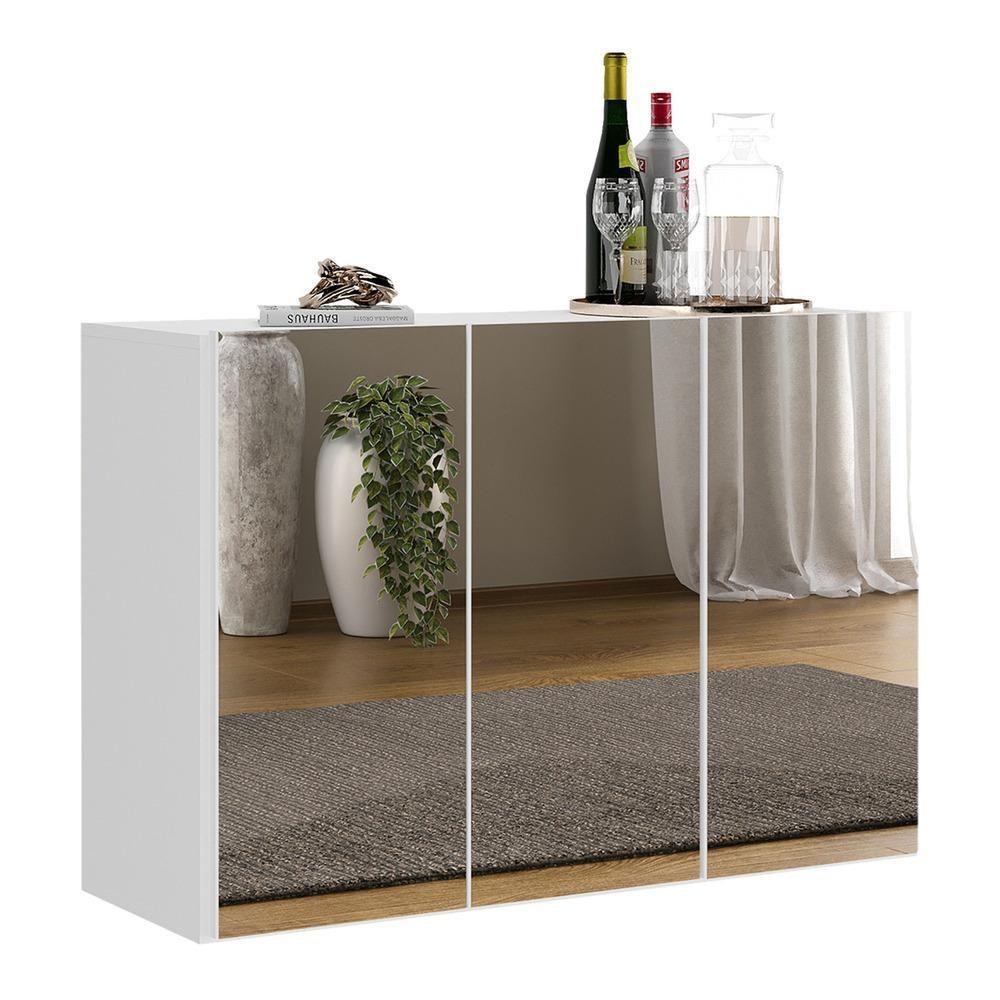 Aparador 3 Portas Com Espelho Mp1011 Branco - 2