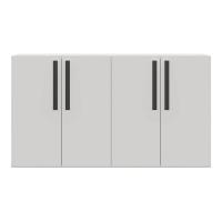 Aparador Buffet 4 Portas Viena V3604 Branco/Preto Branco/Preto - 3