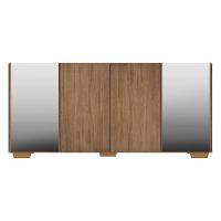 Aparador Buffet com Espelho e Pés Quadrados Rustic/natural - 2