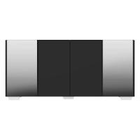 Aparador Buffet com Espelho e Pés Quadrados Preto/branco - 7