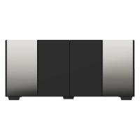 Aparador Buffet com Espelho e Pés Quadrados Preto - 5