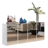 Aparador Buffet 4 Ptas com Espelho Vegas Multimóveis Branco - 1