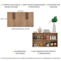 Aparador Buffet 4 Portas Viena V3604 Rustic/Preto Rustic/Preto - 6