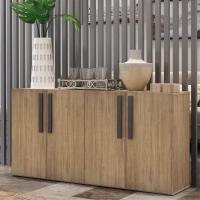 Aparador Buffet 4 Portas Viena V3604 Rustic/Preto Rustic/Preto - 7