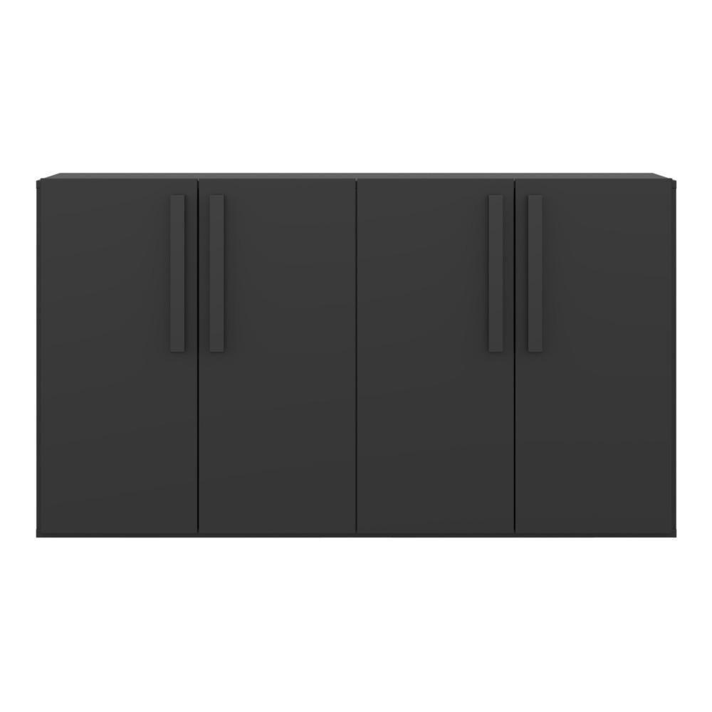 Aparador Buffet 4 Portas Viena V3604 Preto Preto - 3