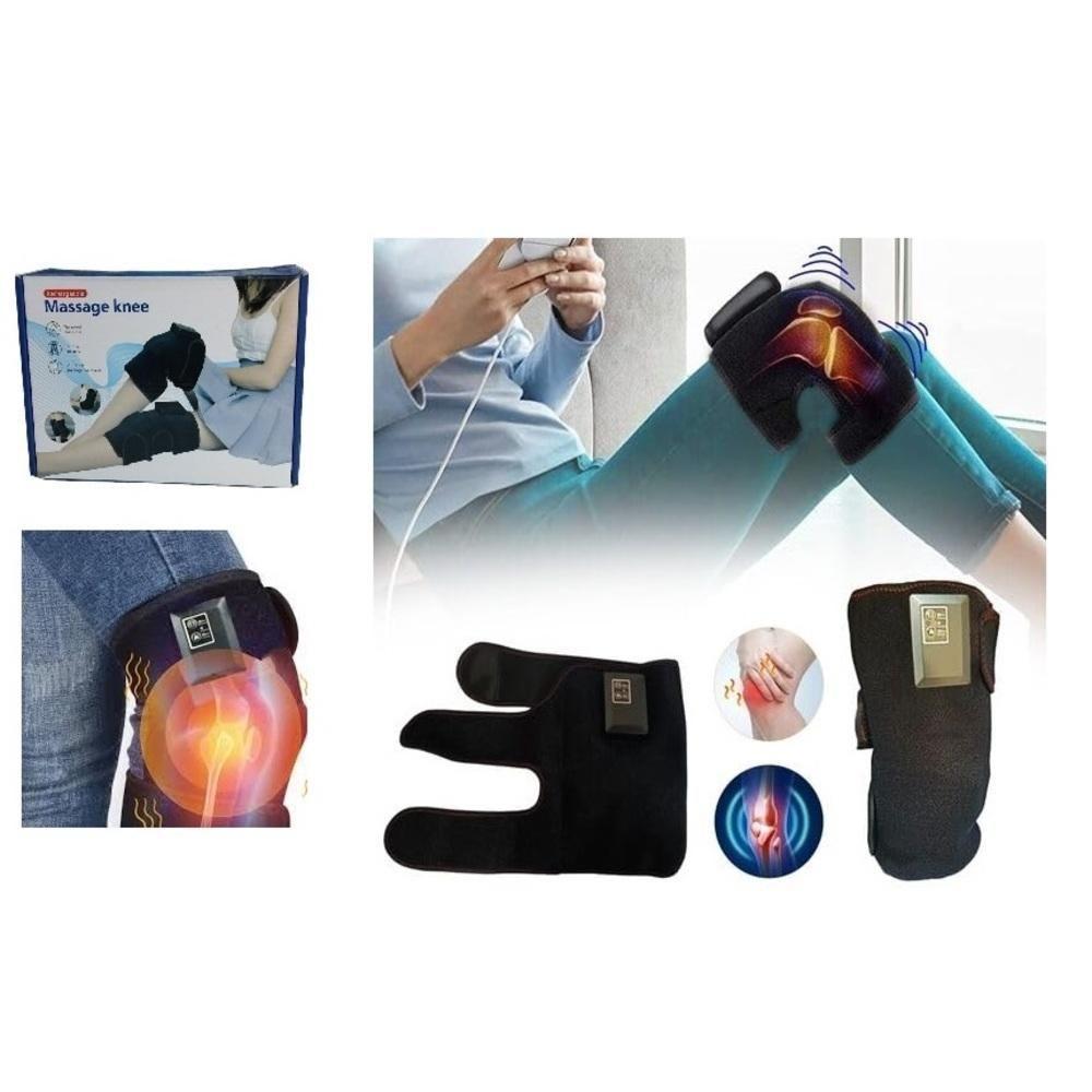 Massageador Joelho Eletrico Joelheira Aquecimento Cotoveleira Massageador Vibracao Anti Dor Fadiga Lesoes Ombro Recarreg - 5