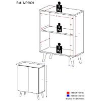 Aparador Cantinho do Café e 2 Portas Multimóveis - 7