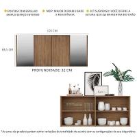 Aparador Buffet com Espelho Suspenso Vegas Multimóveis Rustic - 3