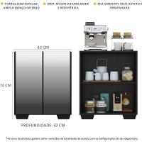 Aparador Cantinho do Café e 2 Portas Multimóveis Preto - 5