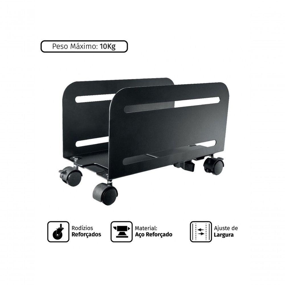Suporte Para Cpu Ajustável Com Rodas - Plmsc02 - 2