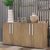 Aparador Buffet 4 Portas Viena V3604 Rustic/Branco Rustic/Branco - 7