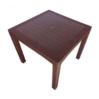 Mesa Quadrada Rattan Montavel Café Plastico Plasnew - 2