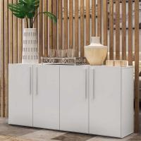 Aparador Buffet 4 Portas Viena V3604 Branco Branco - 7