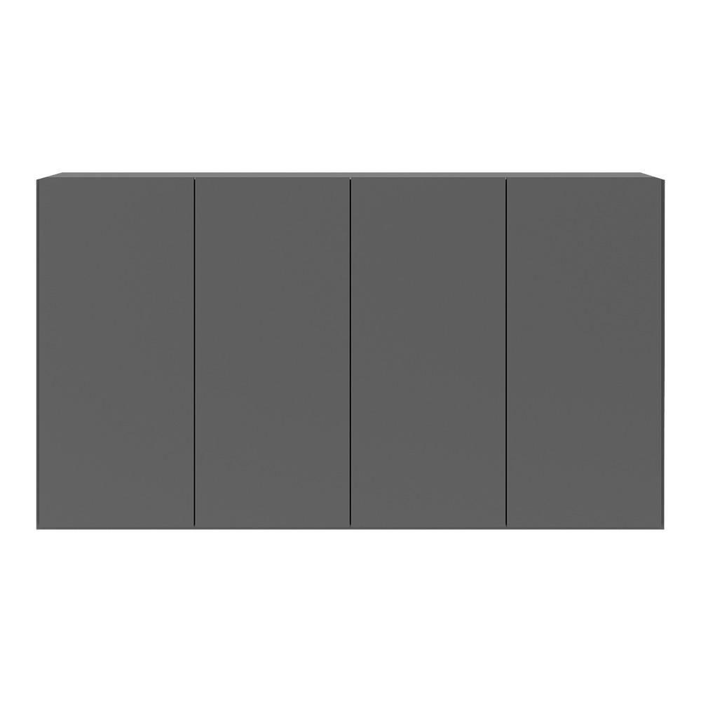 Aparador Buffet 4 Portas Veneza Multimóveis Grafite - 6