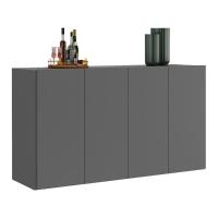 Aparador Buffet 4 Portas Veneza Multimóveis Grafite - 2