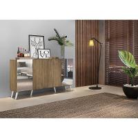 Aparador Buffet 4 Portas Com Espelho Retrô Vegas V3562 Rustic/Branco Rustic/Branco - 2