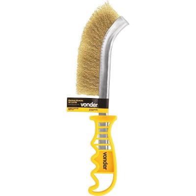 Escova Manual Latão Punho Plástico Vonder