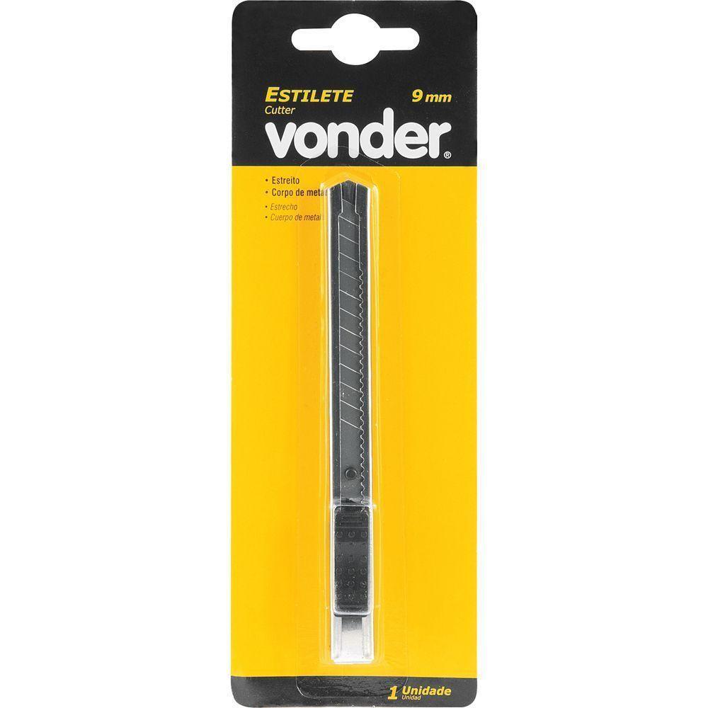 Estilete Estreito De Metal 9mm Vonder - 3