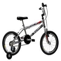 Bicicleta Infantil Aro 16 Freios V-brake Rodinhas Cross Saidx Cromado - 1