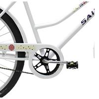 Bicicleta Aro 26 Tropical Feminina Freio De Pé Contra Pedal Branca - 5