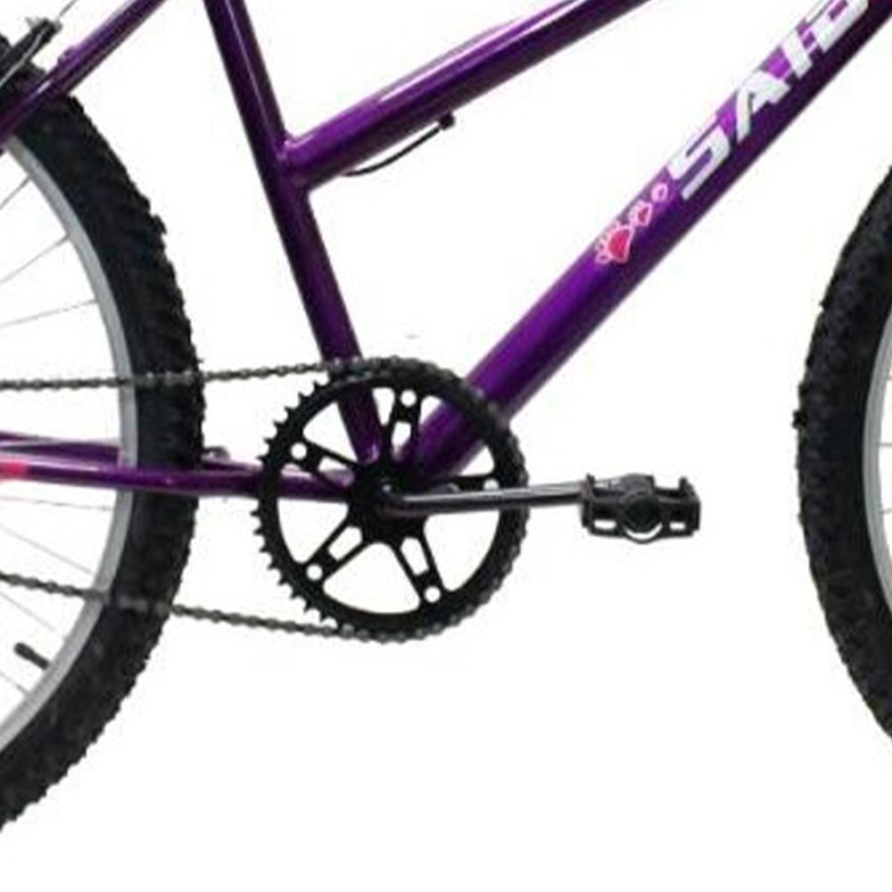Bicicleta Aro 26 Feminina Mono Sem Marcha Com Cesta Saidx Violeta - 2