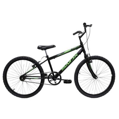 Bicicleta Aro 24 Saidx Premium Infantil Unissex Mono Sem Marcha Preto-verde