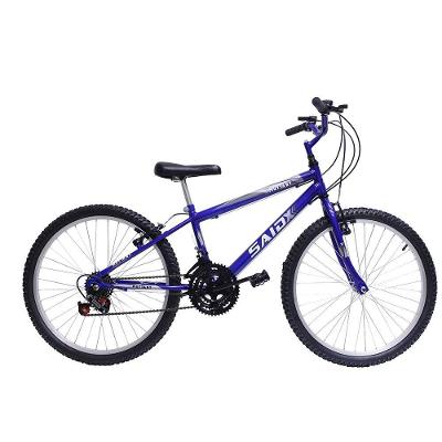 Bicicleta Aro 24 Masculina Infantil 18 Marchas Said-x Azul