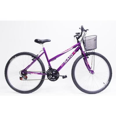 Bicicleta Aro 26 Feminina De Passeio 18 Marchas Saidx Violeta