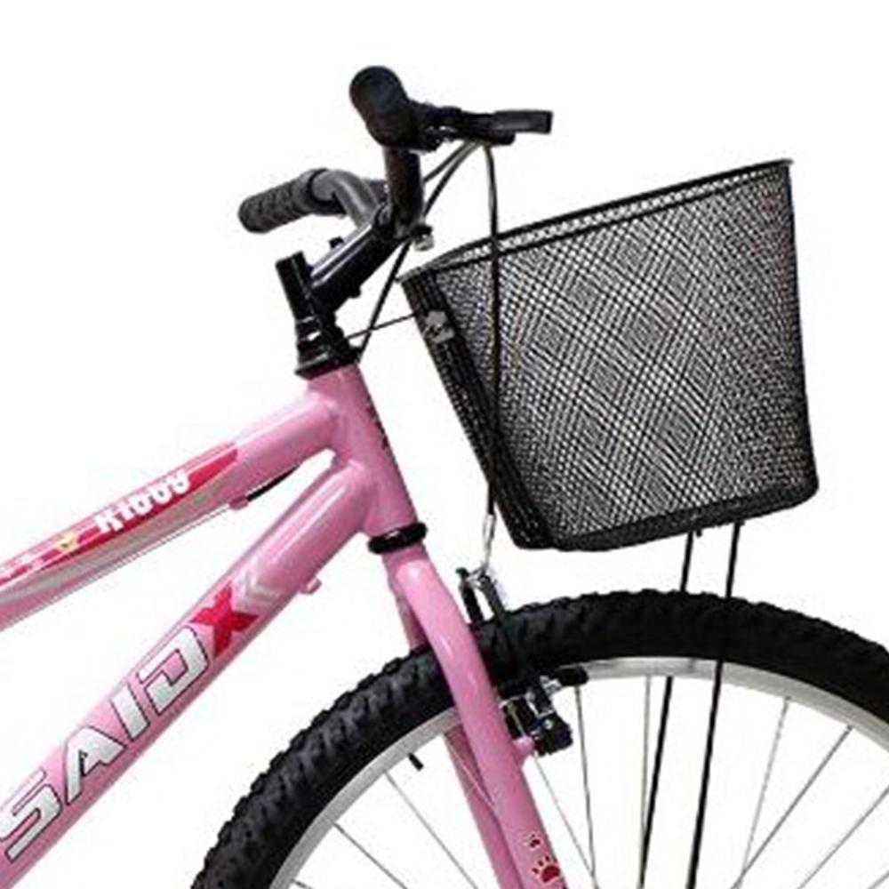 Bicicleta Aro 26 Feminina Mono Sem Marcha Com Cesta Saidx Rosa - 3