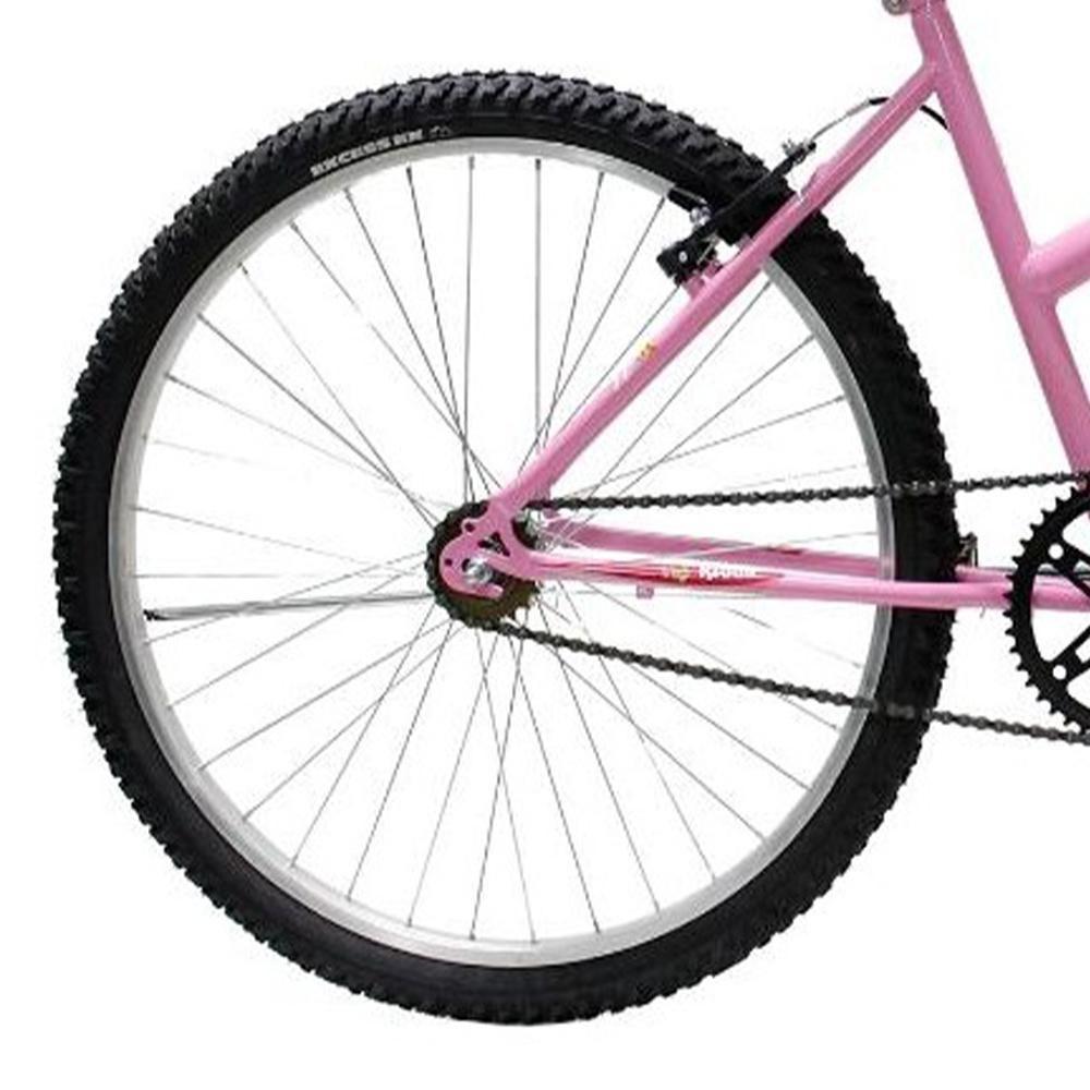 Bicicleta Aro 26 Feminina Mono Sem Marcha Com Cesta Saidx Rosa - 5