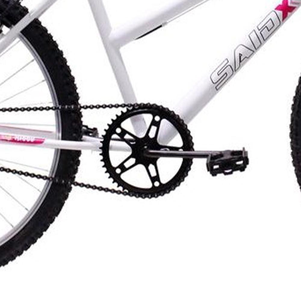Bicicleta Aro 26 Feminina Mono Sem Marcha Com Cesta Saidx Branca - 5