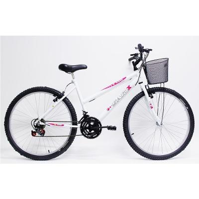 Bicicleta Aro 26 Feminina De Passeio 18 Marchas Saidx Branca