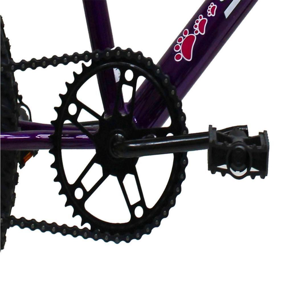 Bicicleta Aro 20 Mono Meninas Violeta Com Rodinhas - 3