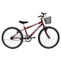 Bicicleta Aro 24 Feminina Mono Sem Marcha Com Cesta Saidx Vermelho - 1