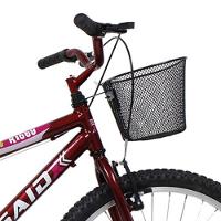Bicicleta Aro 24 Feminina Mono Sem Marcha Com Cesta Saidx Vermelho - 3
