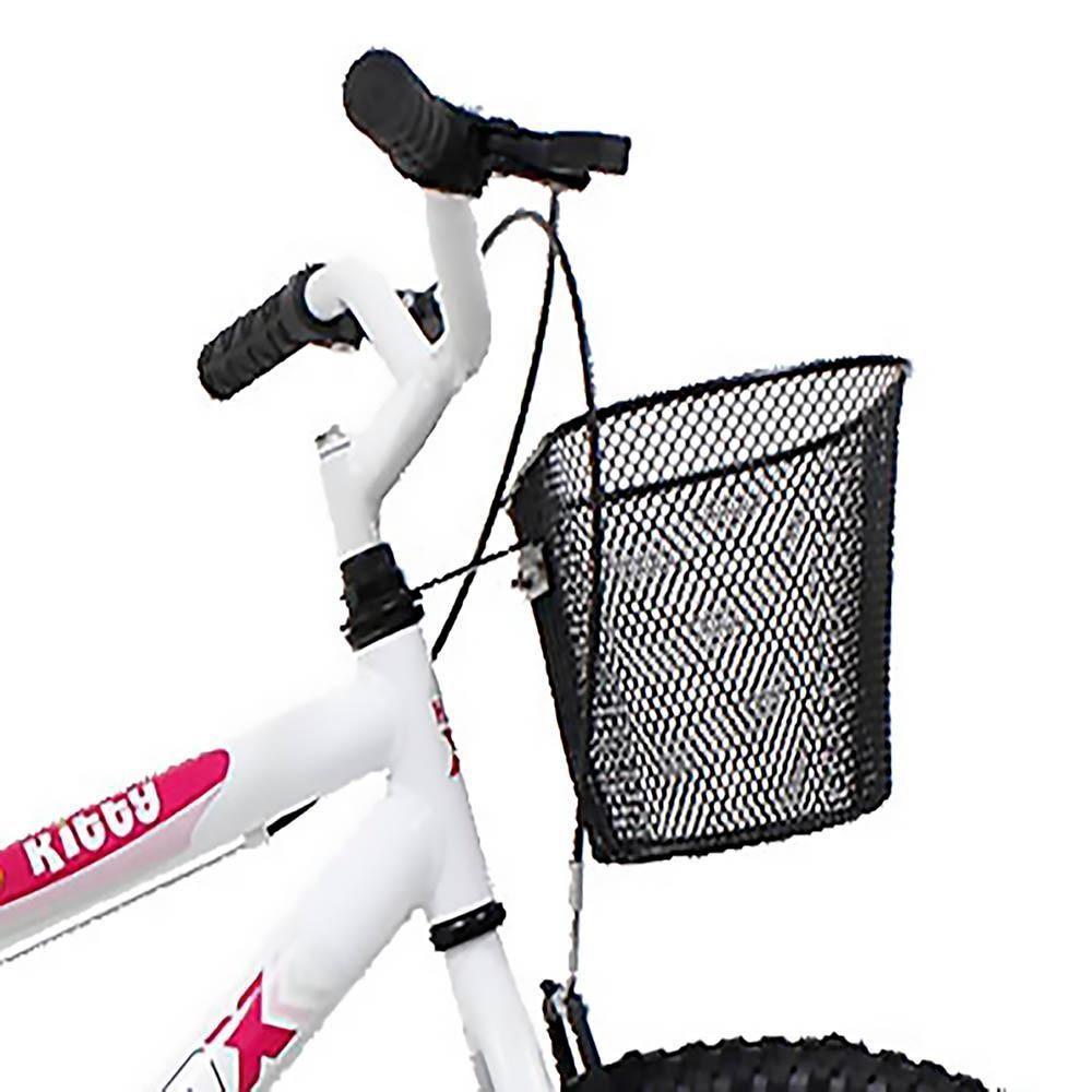 Bicicleta Aro 24 Feminina Mono Sem Marcha Com Cesta Saidx Branca - 2