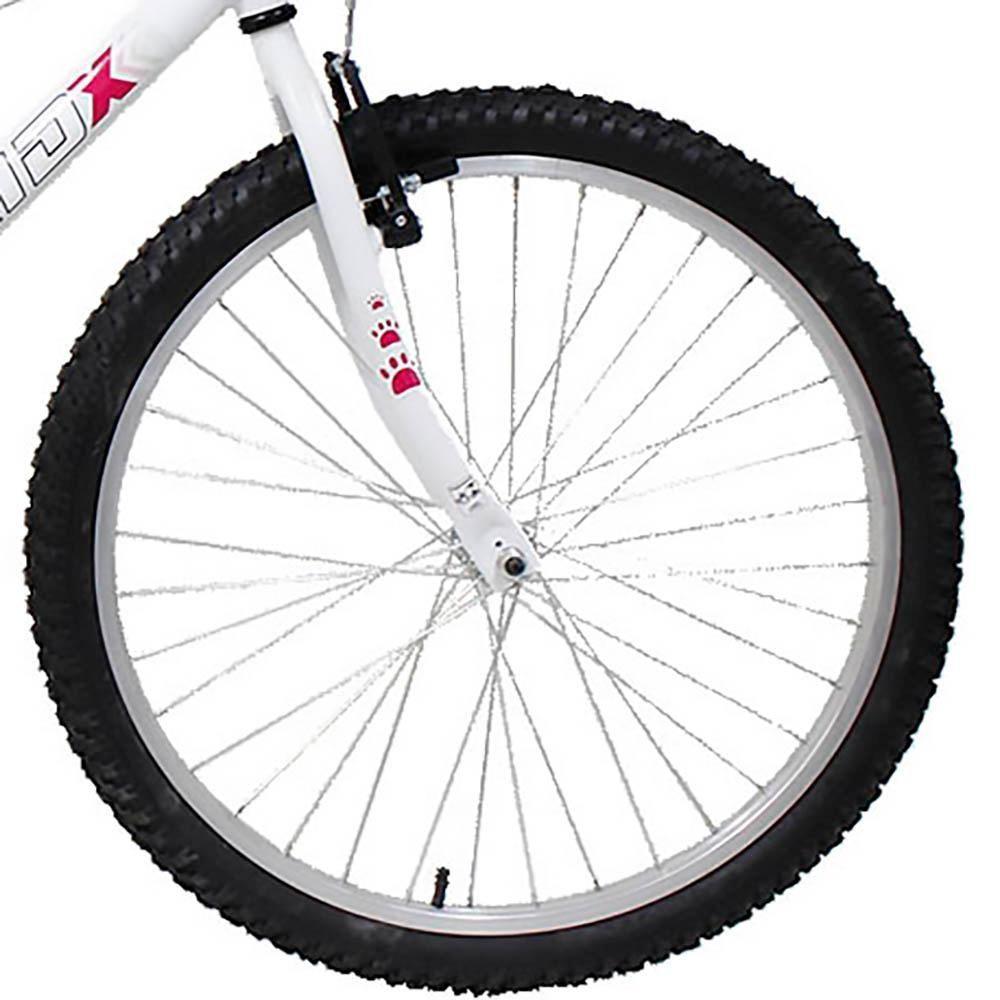 Bicicleta Aro 24 Feminina Mono Sem Marcha Com Cesta Saidx Branca - 4