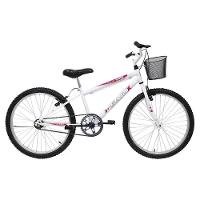 Bicicleta Aro 24 Feminina Mono Sem Marcha Com Cesta Saidx Branca - 1