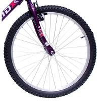 Bicicleta Aro 24 Feminina 18 Marchas Kitty Com Cesta Saidx Violeta - 5