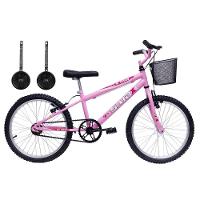 Bicicleta Aro 20 Mono Meninas Rosa Com Rodinhas - 1