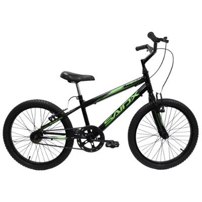 Bicicleta Aro 20 Bike Infantil Saidx Premium Feminina E Masculina Preto-verde